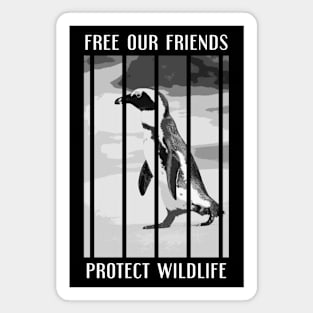 free our friends - penguins Magnet